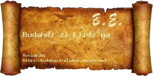 Budaházi Eliána névjegykártya